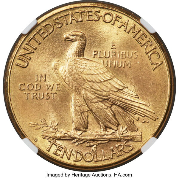 image for: 1914-D $10  NGC MS66