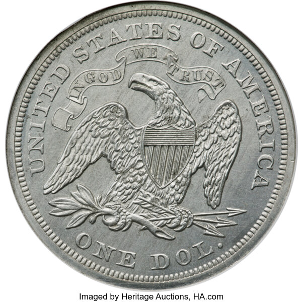 image for: 1871 Aluminum, J-1150 P$1 NGC PR64