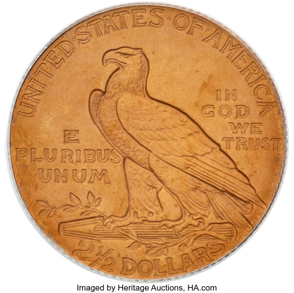 image for: 1908 $2 1/2 JD-1, R.4, PR66 PCGS....
