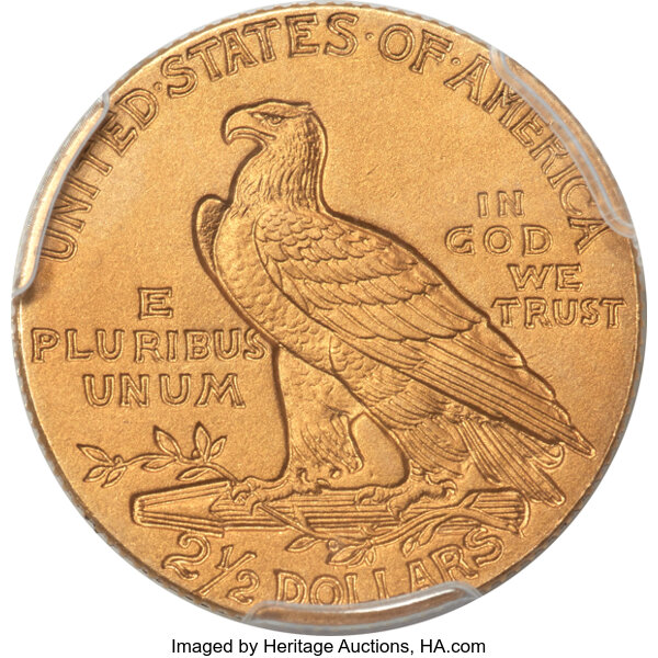 image for: 1912 $2 1/2 JD-1, R.4, PR66 PCGS....