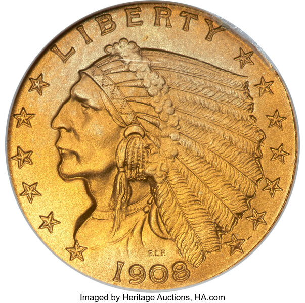 image for: 1908 $2 1/2 JD-1, R.4, PR67 NGC....