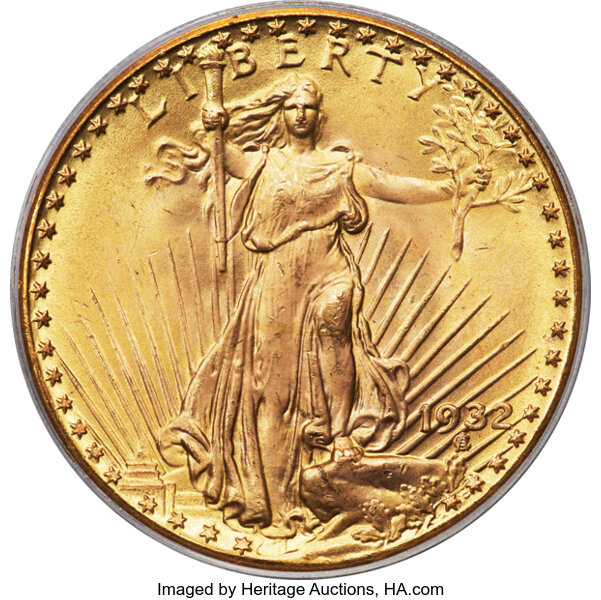 image for: 1932 $20 MS66 PCGS....