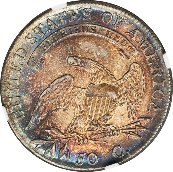 image for: 1808/7 50C O-101, R.1, MS64+ NGC....