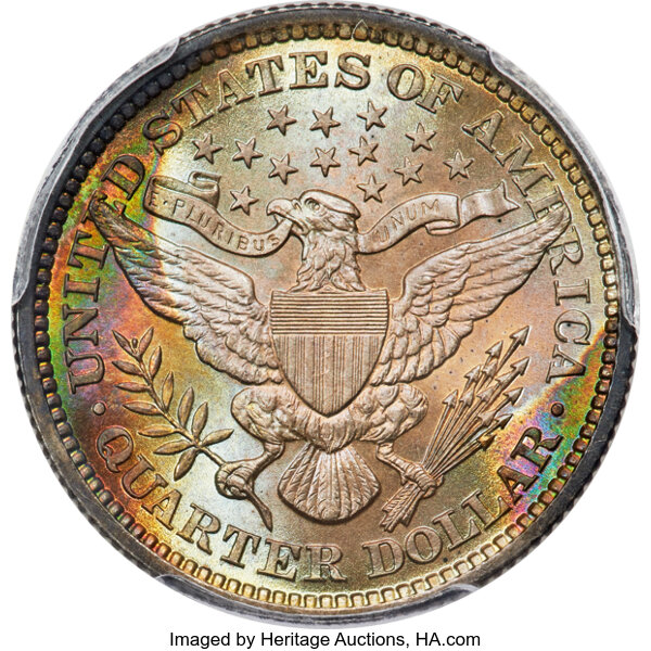 image for: 1899 25c PCGS MS67 CAC
