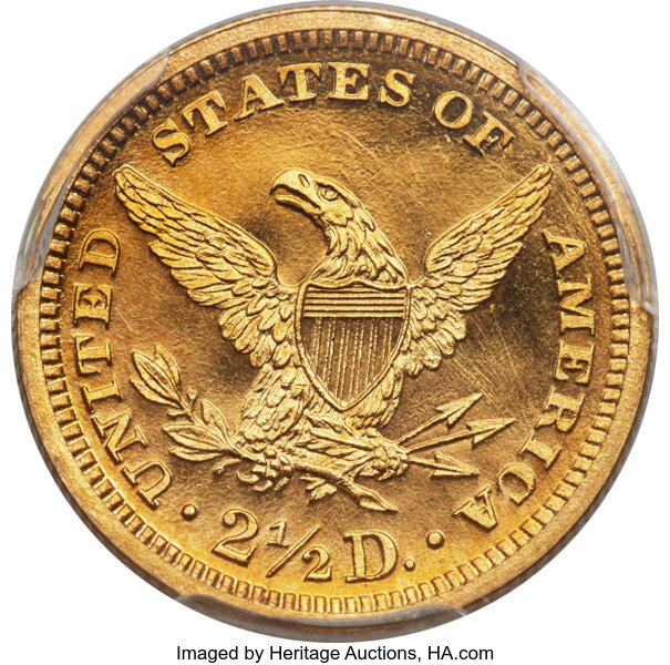 image for: 1862 $2 1/2 JD-1, High R.6, PR63 Cameo PCGS....