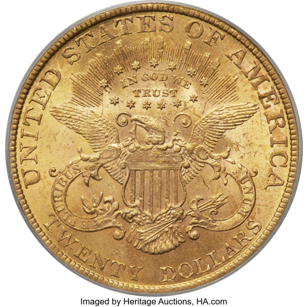image for: 1889 $20  PCGS MS63