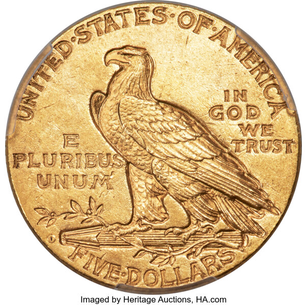 image for: 1909-O $5  PCGS MS61