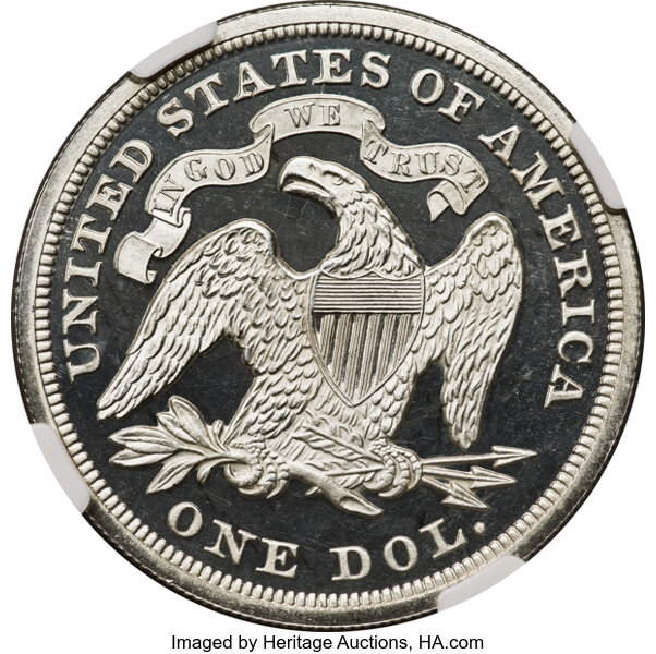 image for: 1871 $1 PR65★  Cameo NGC. OC-P1, R.2....