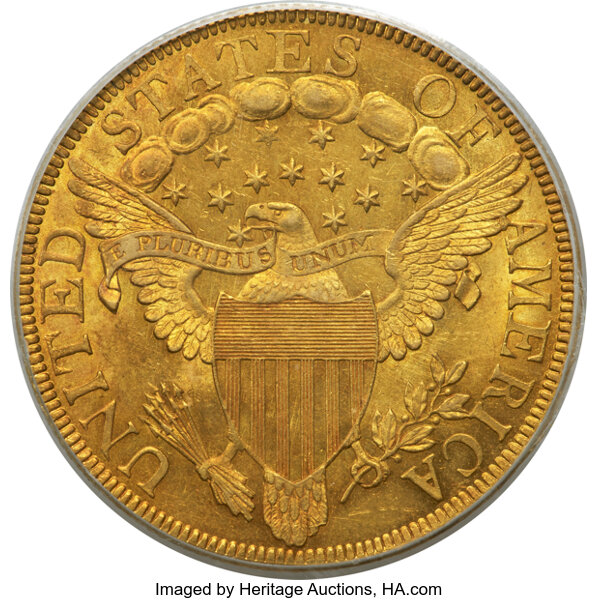 image for: 1799 $10 Large Obverse Stars, BD-10, R.3, MS62 PCGS....