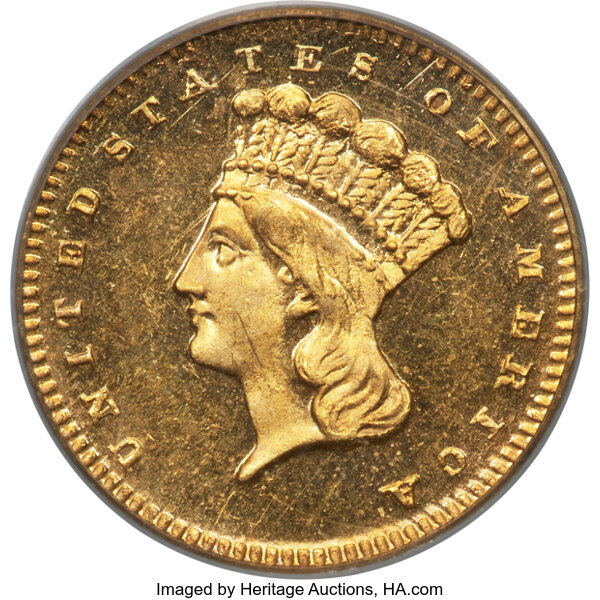 image for: 1879 G$1 JD-1, R.6, PR64 Cameo PCGS. CAC....