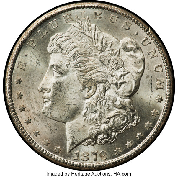 image for: 1879-CC $1 Capped Die, VAM-3, GSA, MS63 NGC. CAC....