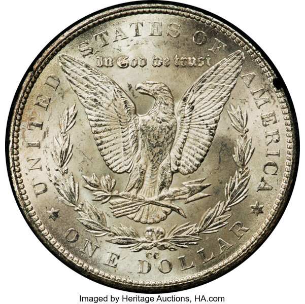 image for: 1879-CC $1 Capped Die, VAM-3, GSA, MS63 NGC. CAC....