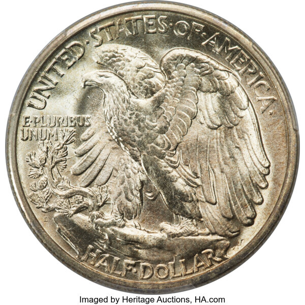 image for: 1920-D 50c PCGS MS64