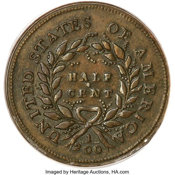 image for: 1793 1/2c PCGS XF40 BN CAC