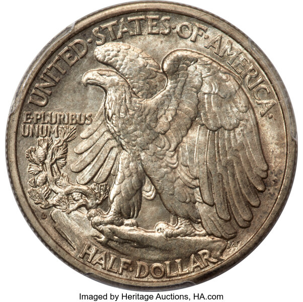 image for: 1921-D 50c PCGS MS63