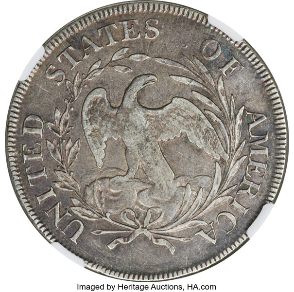 image for: 1796 Small Date, Large Letters, B-4, BB-61 $1  NGC XF40