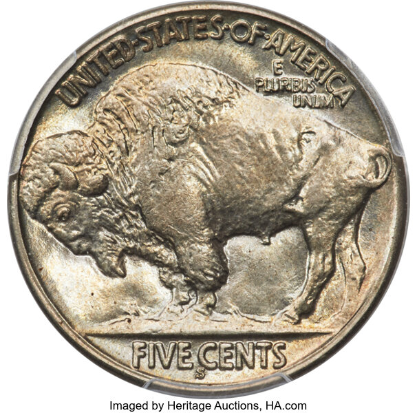 image for: 1925-S 5c PCGS MS65+ CAC