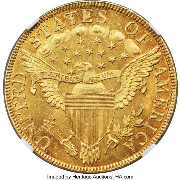 image for: 1799 $10 Small Obverse Stars, BD-6, R.5, MS64 NGC. CAC....
