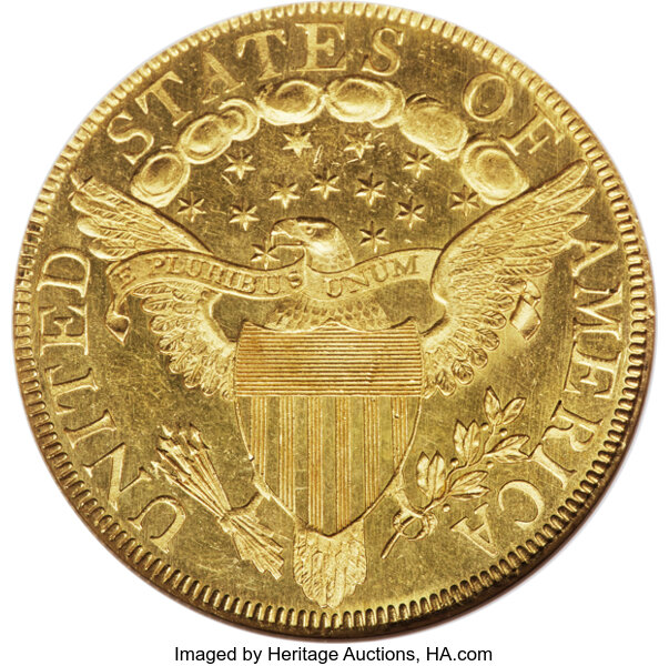 image for: 1799 $10 Large Obverse Stars, BD-10, R.3, MS64 NGC....