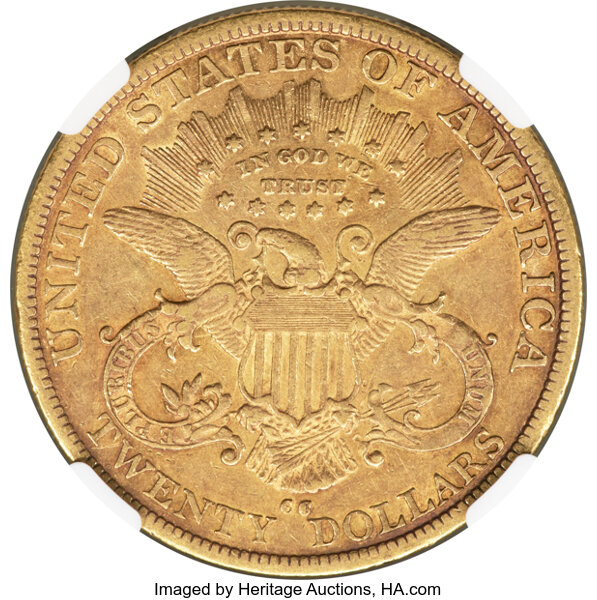 image for: 1879-CC $20  NGC AU50