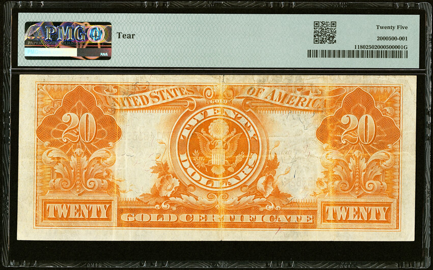 image for: Fr. 1180 $20 1905 Gold Certificate PMG Very Fine 25....