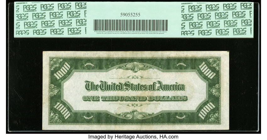 image for: Fr. 2210-E $1,000 1928 Federal Reserve Note. PCGS Choice About New 55....