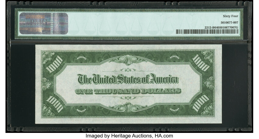 image for: Fr. 2212-B $1,000 1934A Federal Reserve Note. PMG Choice Uncirculated 64....