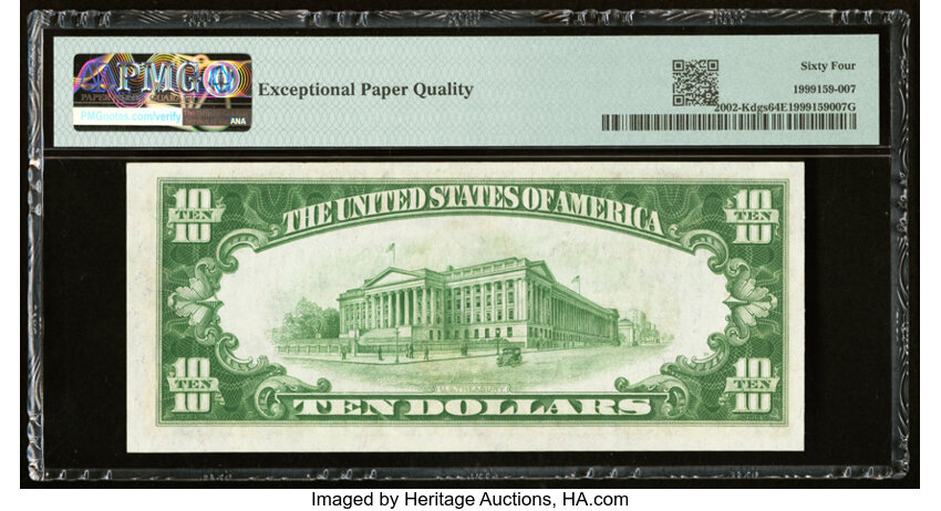 image for: Fr. 2002-K $10 1928B Federal Reserve Note. PMG Choice Uncirculated 64 EPQ....