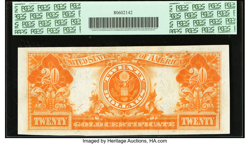 image for: Fr. 1187* $20 1922 Gold Certificate Star Note. PCGS Choice About New 55PPQ....