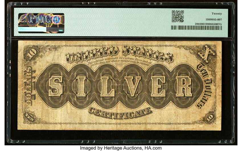 image for: Fr. 290 $10 1880 Silver Certificate PMG Very Fine 20....