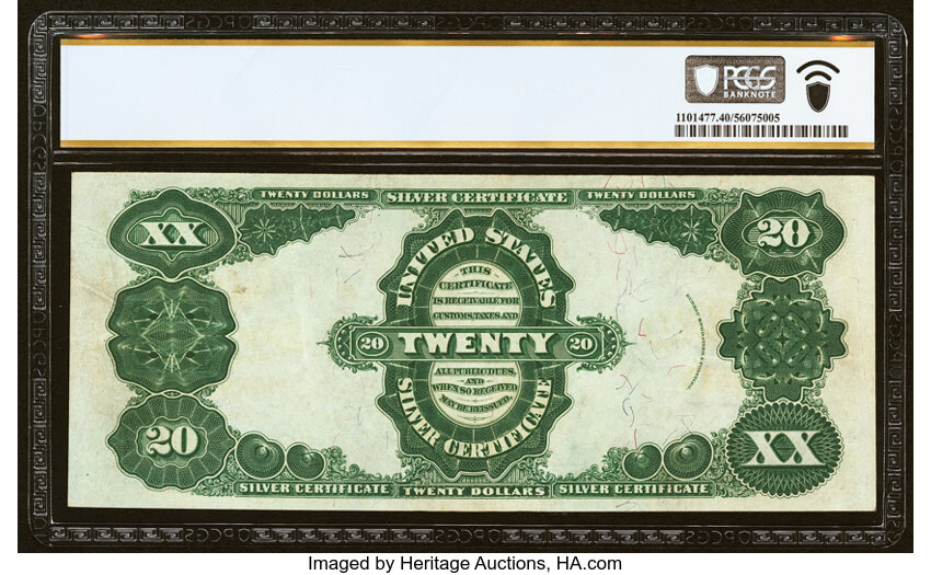 image for: Fr. 321* $20 1891 Silver Certificate Star Note. PCGS Banknote Extremely Fine 40....