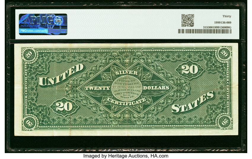 image for: Fr. 315 $20 1886 Silver Certificate PMG Very Fine 30....
