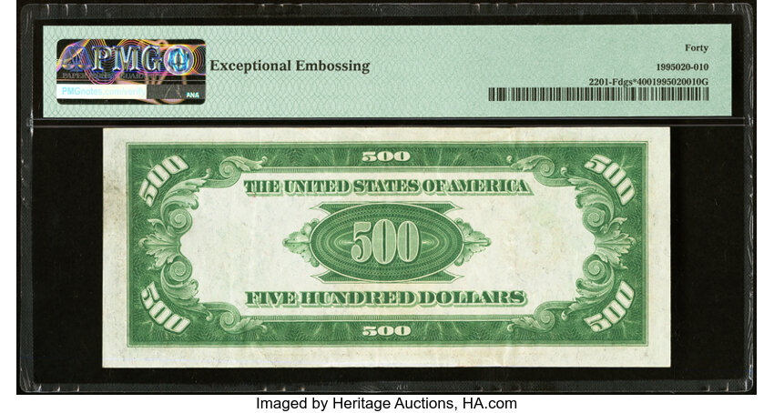image for: Fr. 2201-F* $500 1934 Federal Reserve Star Note. PMG Extremely Fine 40....