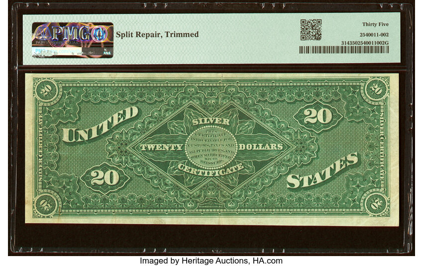 image for: Fr. 314 $20 1886 Silver Certificate PMG Choice Very Fine 35....
