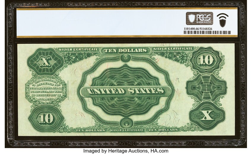 image for: Fr. 299 $10 1891 Silver Certificate PCGS Banknote Gem Unc 66 PPQ....