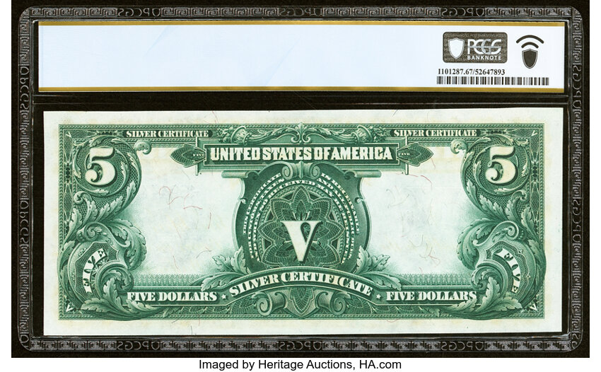 image for: Fr. 271 $5 1899 Silver Certificate PCGS Banknote Superb Gem Unc 67 PPQ....