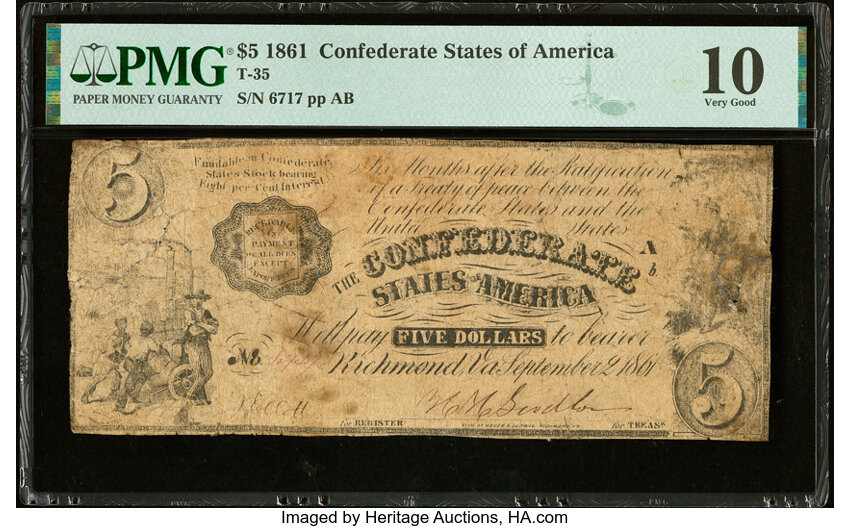 image for: T35 $5 1861 PF-1 Cr. 271 PMG Very Good 10....