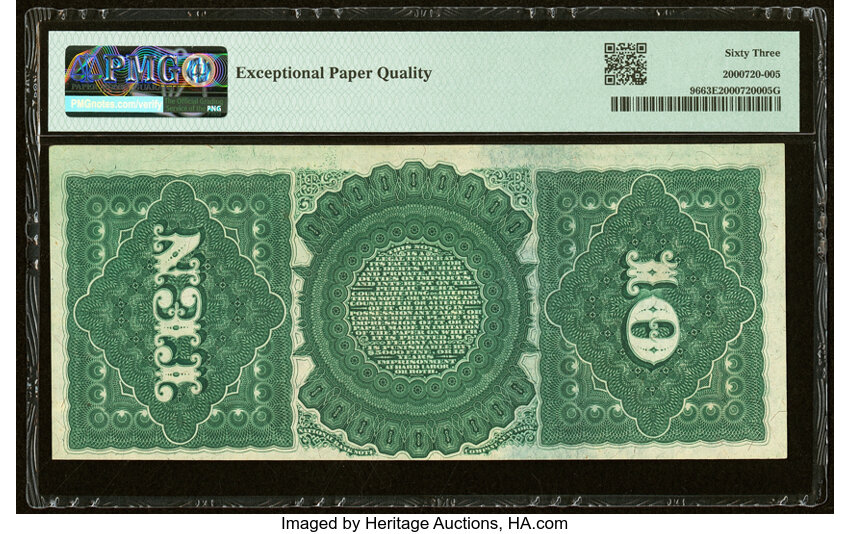 image for: Fr. 96 $10 1869 Legal Tender PMG Choice Uncirculated 63 EPQ....