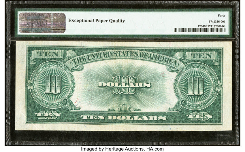 image for: Fr. 123 $10 1923 Legal Tender PMG Extremely Fine 40 EPQ....