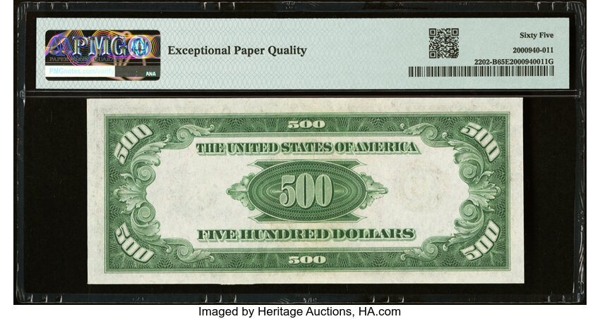 image for: Fr. 2202-B $500 1934A Federal Reserve Note. PMG Gem Uncirculated 65 EPQ....