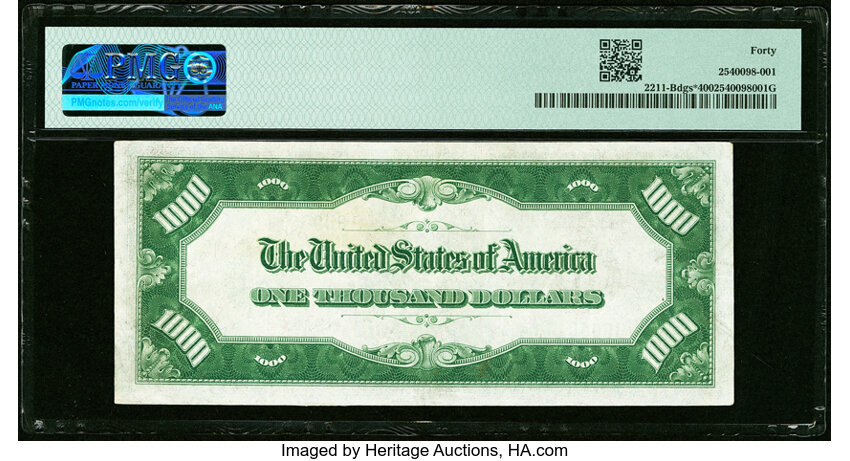 image for: Fr. 2211-B* $1,000 1934 Federal Reserve Star Note. PMG Extremely Fine 40....