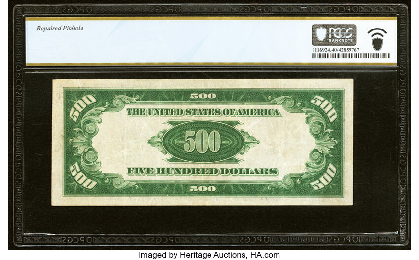 image for: Fr. 2201-K* $500 1934 Federal Reserve Star Note. PCGS Banknote Extremely Fine 40 Details....