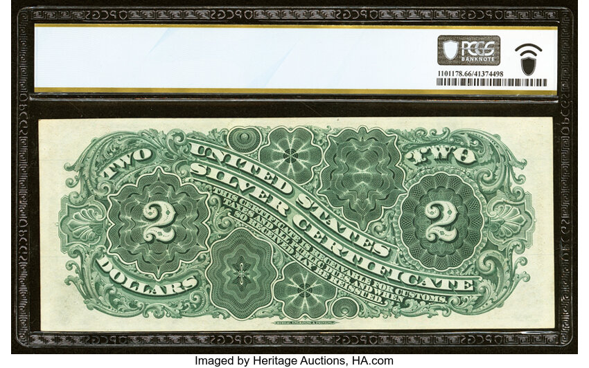 image for: Fr. 242 $2 1886 Silver Certificate PCGS Banknote Gem Unc 66 PPQ....