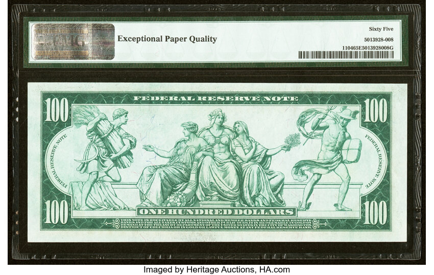 image for: Fr. 1104 $100 1914 Federal Reserve Note PMG Gem Uncirculated 65 EPQ....