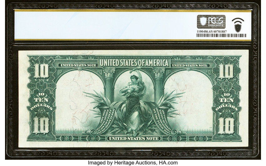 image for: Fr. 114 $10 1901 Legal Tender PCGS Banknote Gem Unc 65 PPQ....