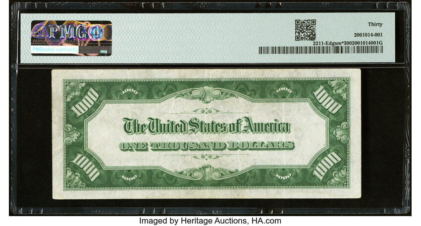 image for: Fr. 2211-E* $1,000 1934 Mule Federal Reserve State Note. PMG Very Fine 30....
