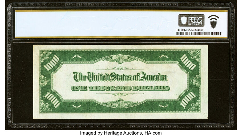 image for: Fr. 2210-H $1,000 1928 Federal Reserve Note. PCGS Banknote About Unc 55 PPQ....