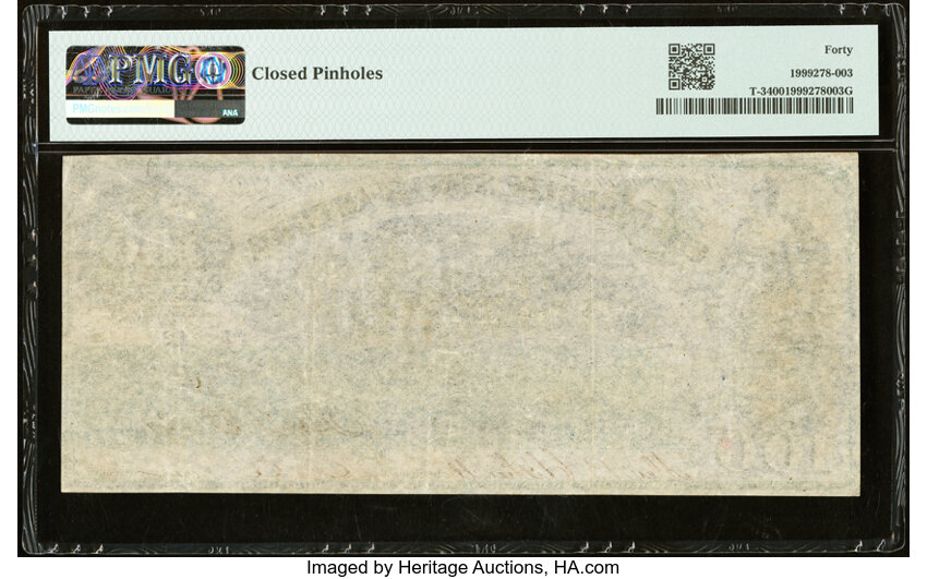 image for: T3 $100 1861 PF-1 Cr. 3 PMG Extremely Fine 40....