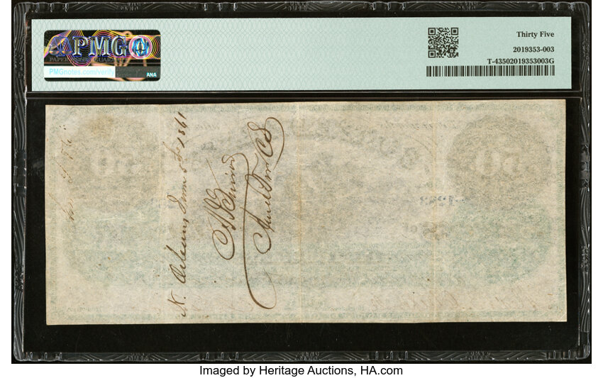image for: T4 $50 1861 PF-2 Cr. 4 PMG Choice Very Fine 35....