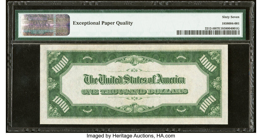 image for: Fr. 2212-H $1,000 1934A Federal Reserve Note. PMG Superb Gem Unc 67 EPQ....